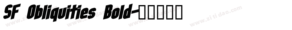 SF Obliquities Bold字体转换